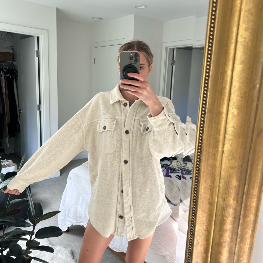 Free people shacket in bone